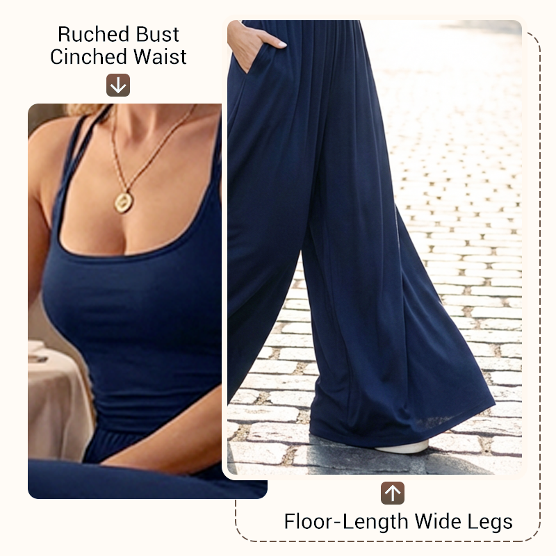 Mono Mujer Tirantes Finos Elegante – Piernas Amplias Verano