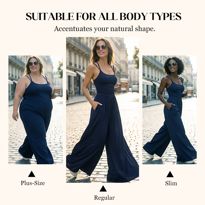 Mono Mujer Tirantes Finos Elegante – Piernas Amplias Verano