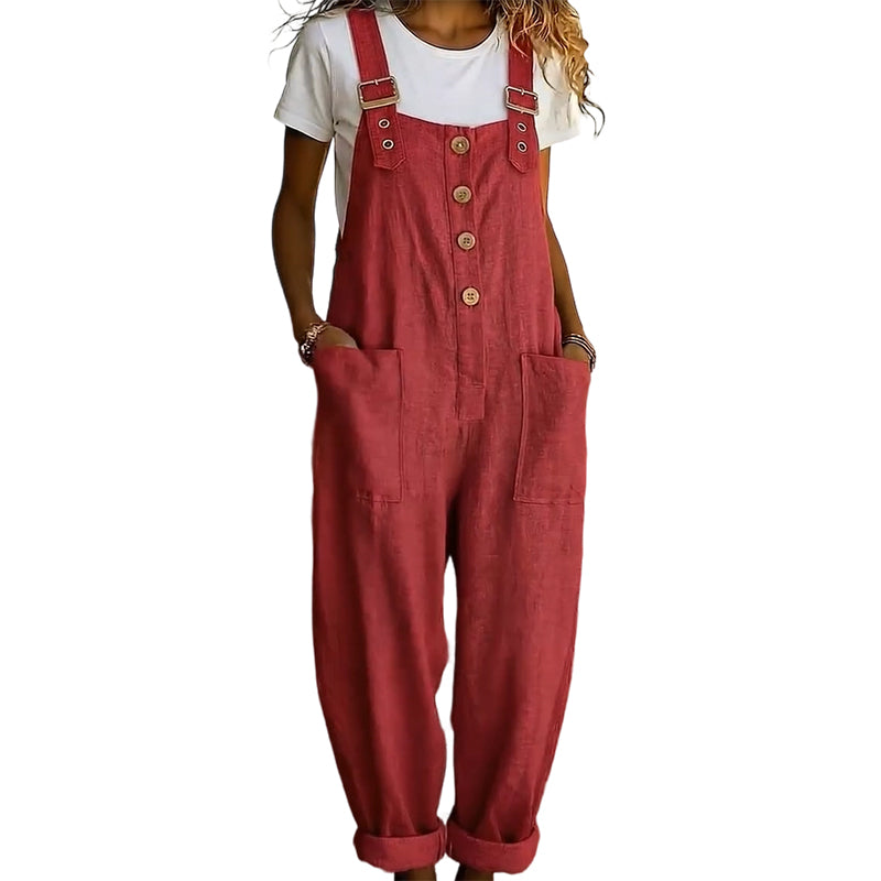Overall mujer amplio con tirantes ajustables – casual cómodo verano