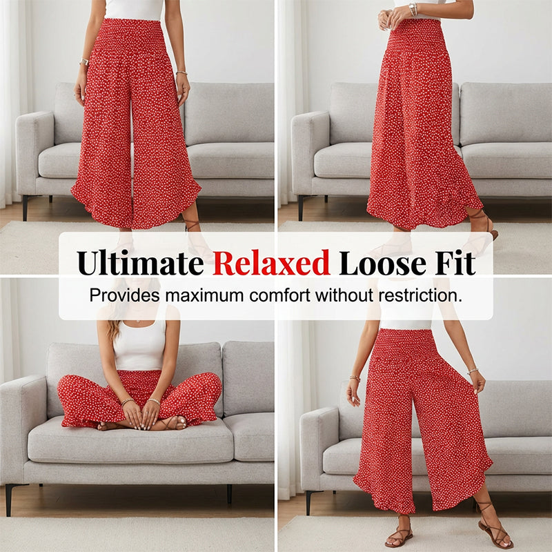 Pantalones Mujer Fluidos Cintura Alta – Estilo Elegante y Cómodo