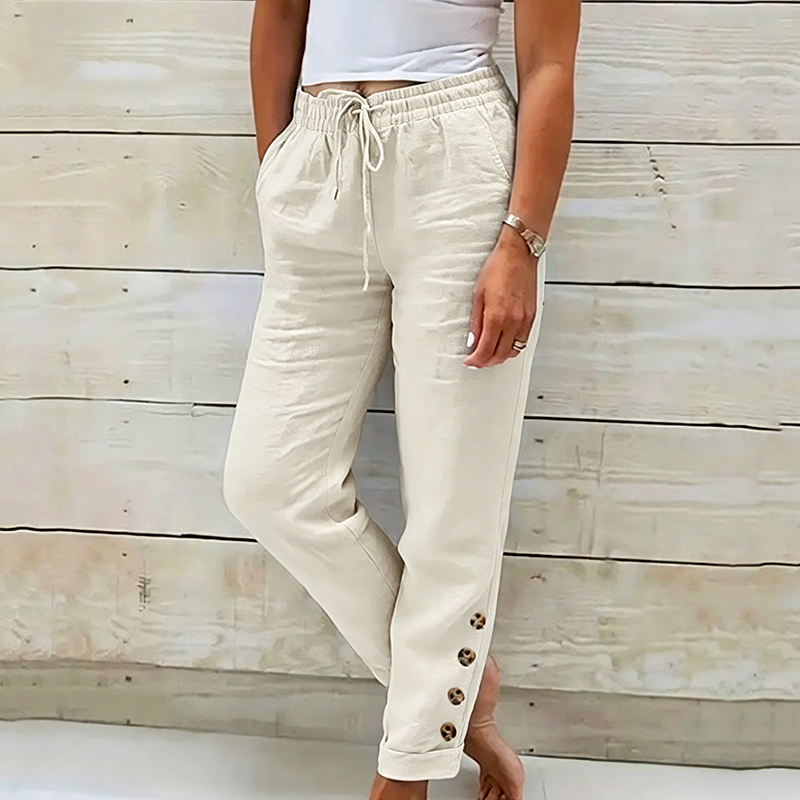 Pantalón ligero para dama con cintura ajustable