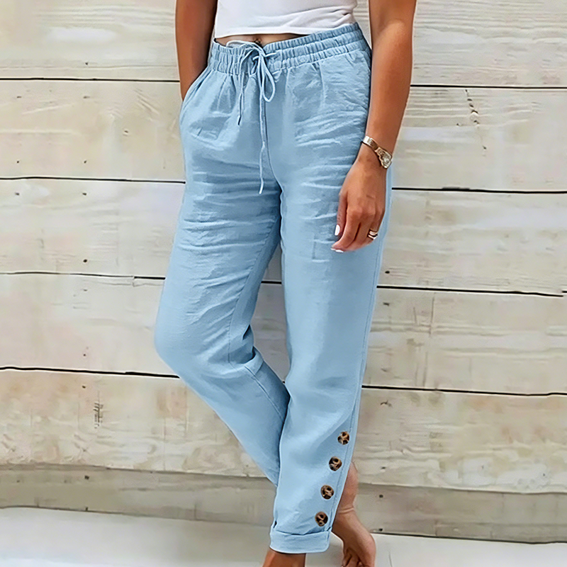 Pantalón ligero para dama con cintura ajustable
