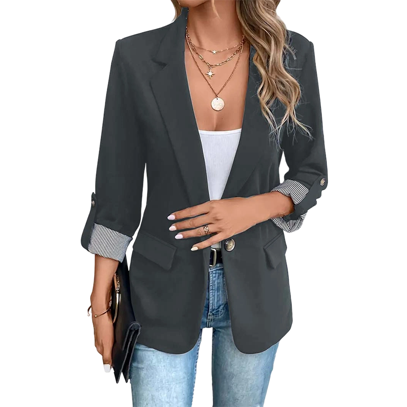 Blazer ligero mujer con solapa y corte estructurado