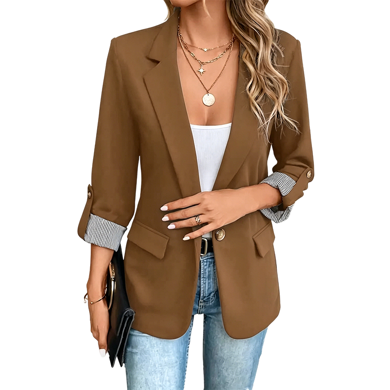 Blazer ligero mujer con solapa y corte estructurado