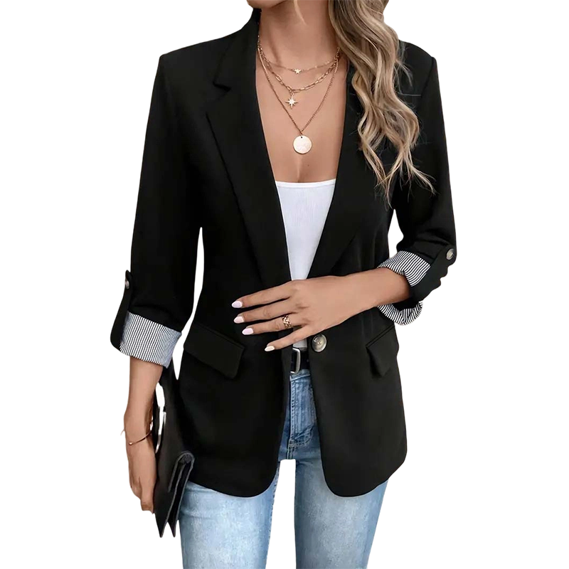 Blazer ligero mujer con solapa y corte estructurado