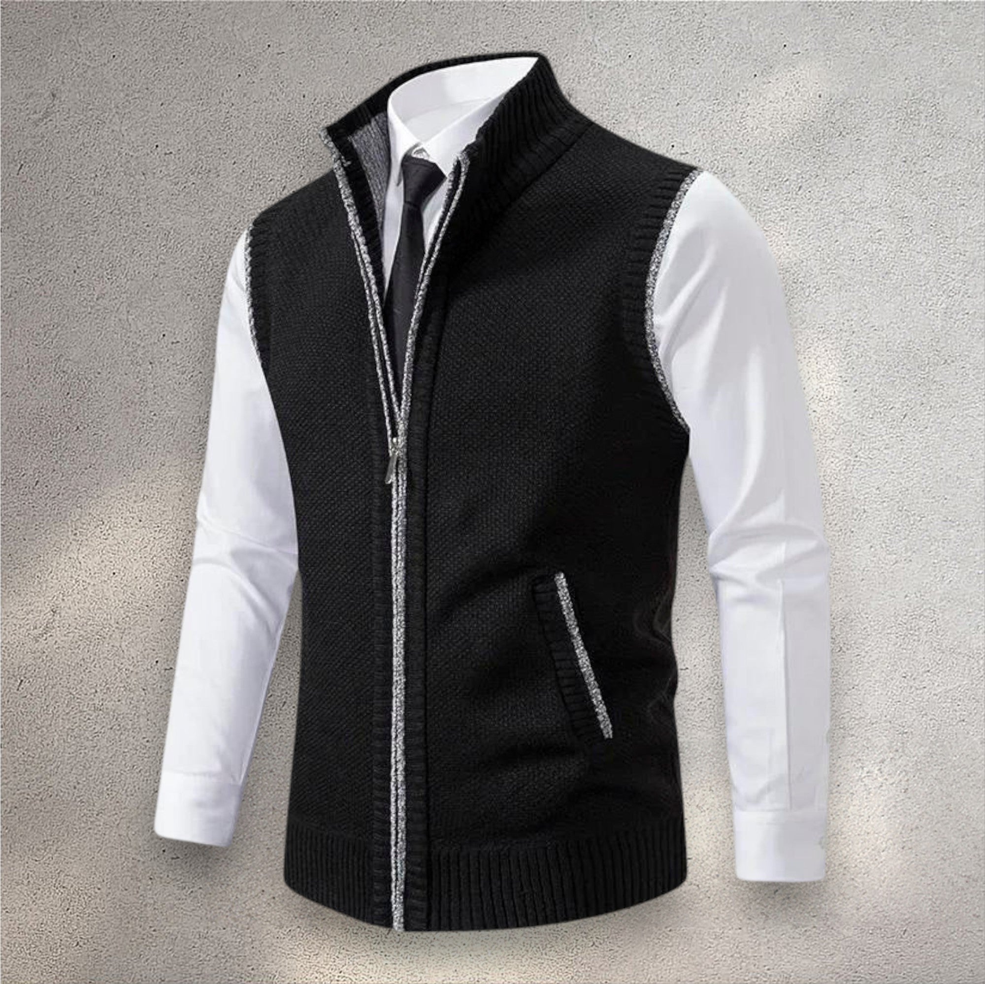 Chaleco Hombre de Punto Elegante – Diseño Ligero con Cierre Completo