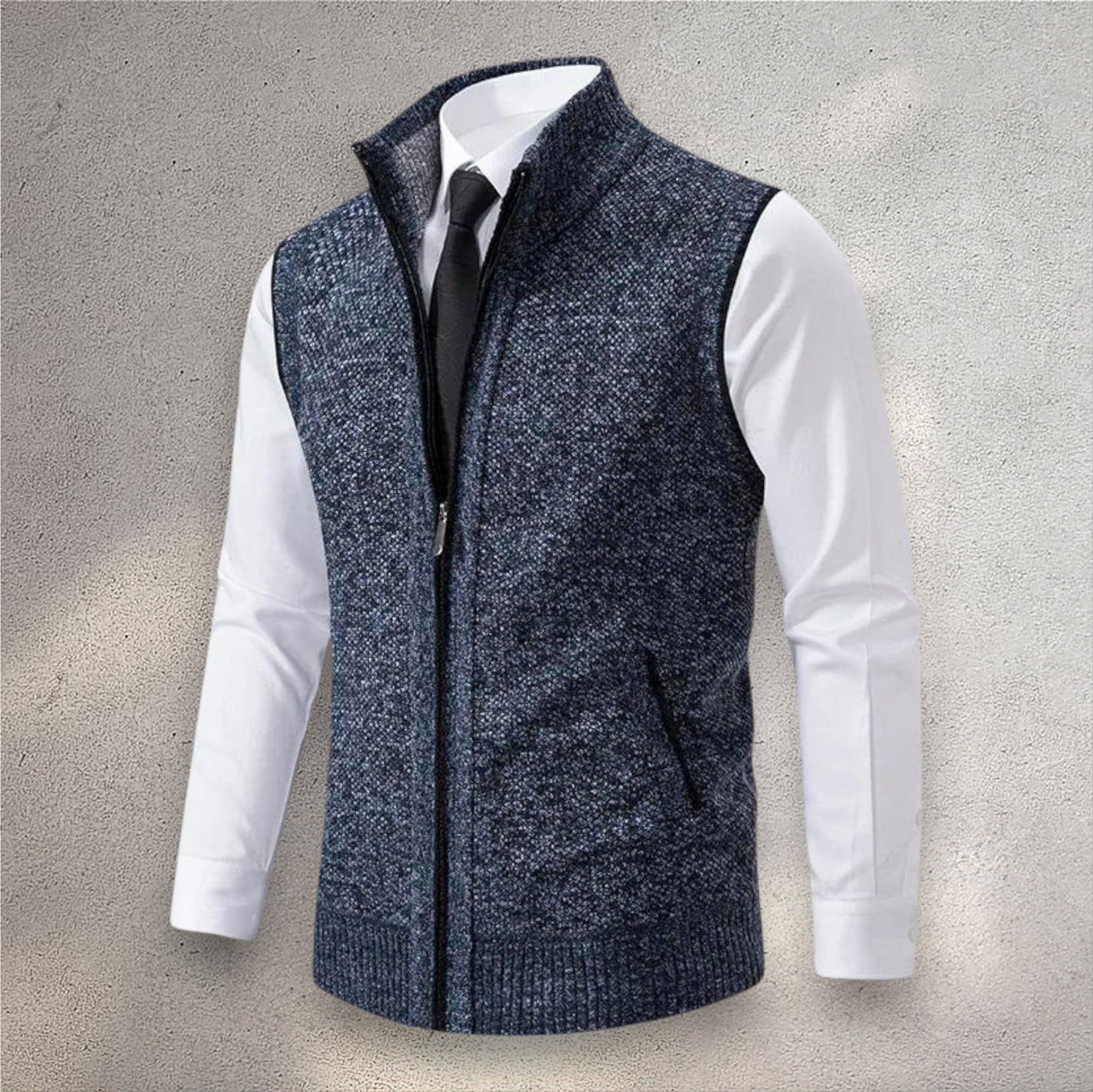 Chaleco Hombre de Punto Elegante – Diseño Ligero con Cierre Completo