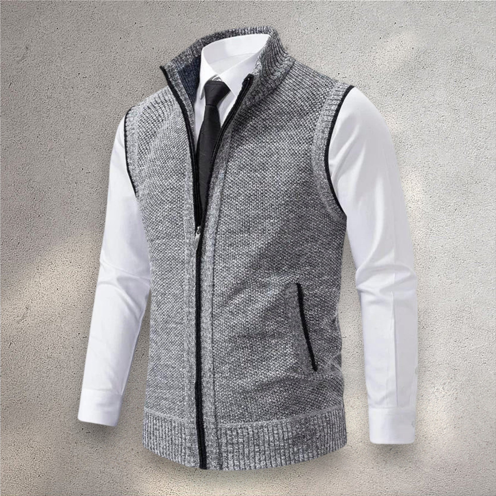 Chaleco Hombre de Punto Elegante – Diseño Ligero con Cierre Completo