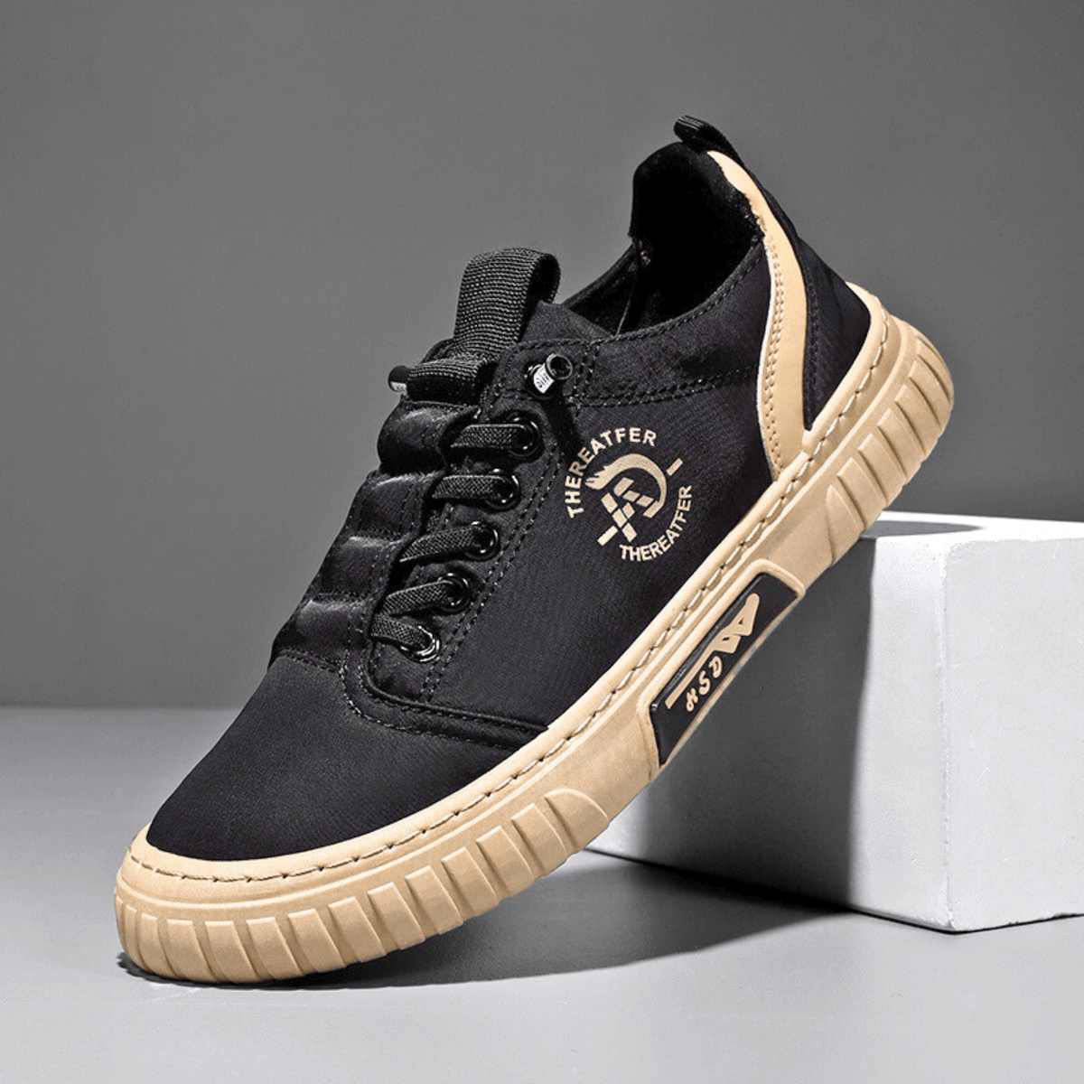 Zapatillas de hombre casuales ligeras con suela gruesa